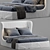 Luxurious Meridiani Lauren Bed 3D model small image 1