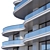 Urban Hotel Building Model 3D model small image 7