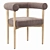 Mazz Velvet Dining Chair Collection 3D model small image 1
