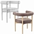 Mazz Velvet Dining Chair Collection 3D model small image 6