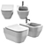 Modern Wall-Hung Rimless Toilet 3D model small image 1