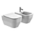 Modern Wall-Hung Rimless Toilet 3D model small image 2