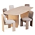 CB2 Retro Chic Dining Set 3D model small image 1