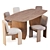 CB2 Retro Chic Dining Set 3D model small image 3