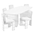 CB2 Retro Chic Dining Set 3D model small image 5