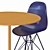 Eames Dining Set with Recycled Plastic Chairs 3D model small image 2