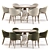 Elegant Modern Dining Set 3D model small image 1