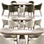 Elegant Modern Dining Set 3D model small image 2