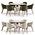 Elegant Modern Dining Set 3D model small image 3
