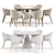 Elegant Modern Dining Set 3D model small image 4