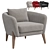 Modern Delray Armchair 2014 Model 3D model small image 1