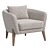 Modern Delray Armchair 2014 Model 3D model small image 2