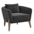 Modern Delray Armchair 2014 Model 3D model small image 4
