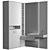 Versatile Modular Bathroom Furniture 3D model small image 4