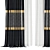Modern Curtain Set M4, 3D 3D model small image 2