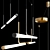 Modern Linear Pendant Lighting Fixture 3D model small image 2