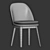 Wayne Velvet Oak Dining Chair 3D model small image 5