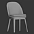 Wayne Velvet Oak Dining Chair 3D model small image 6