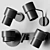 Adjustable Luxe Wall Lamp Set 3D model small image 6