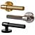 Meraki Brass Door Handle Set 3D model small image 2