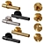 Meraki Brass Door Handle Set 3D model small image 6