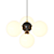 Glass Sphere Pendant Lamp, Brass Base 3D model small image 2