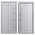 Modern Aluminum Entry Door Nova 023 3D model small image 4