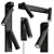 Modern HAIM Sonneman Wall Lights 3D model small image 1