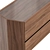 Hexagonal Walnut Veneer 3-Drawer Dresser 3D model small image 6