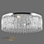 Sparkle Chrome Ceiling Crystal Chandelier 3D model small image 2