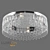 Sparkle Chrome Ceiling Crystal Chandelier 3D model small image 3