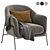 Cozy Wiley Armchair, 3 Colors 3D model small image 2