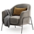 Cozy Wiley Armchair, 3 Colors 3D model small image 4