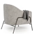 Cozy Wiley Armchair, 3 Colors 3D model small image 5