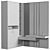 Modular Bathroom Cabinet Set 3D model small image 4