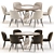 Modern Dining Set Collection | 3D Models 3D model small image 1