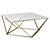 Elegant Marble Gold Sofa Table 3D model small image 3