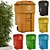 Plant-Infused Recycled Color Bins 3D model small image 2