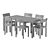 Sleek Seminar Dining Set 3D model small image 2