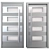 Modern Aluminum Entry Door Nova_029 3D model small image 3