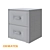 Modern Compact Two-Drawer Nightstand 3D model small image 2