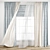 Quality Polygonal Curtain Model Simulation 3D model small image 1