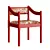 Vintage 60's Carimate Chair 3D model small image 1