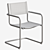 Elegant Leather Dining Chair 3D model small image 5