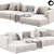 Sophisticated DE PADOVA ALBERESE Sofa 3D model small image 3