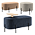 Luxurious Velvet Elephant Poufs 3D model small image 1