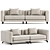 Modern Luxury Berlin Sofa 3D model small image 1