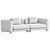 Modern Luxury Berlin Sofa 3D model small image 2