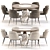 Modern Dining Set Collection 3D model small image 1