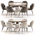 Modern Dining Set Collection 3D model small image 2